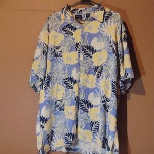 IZOD XXL men's Hawaiian shirt 100 percent silk washable